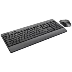 Trust Trezo Comfort Eco Radio Keyboard and mouse set Splashproof German, QWERTZ, Windows Black