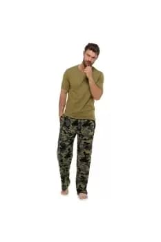 Camo Print Jersey Pyjama Set