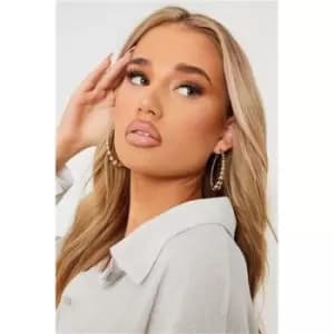 I Saw It First Gold Thin Bubble Hoop Earrings - Metallics