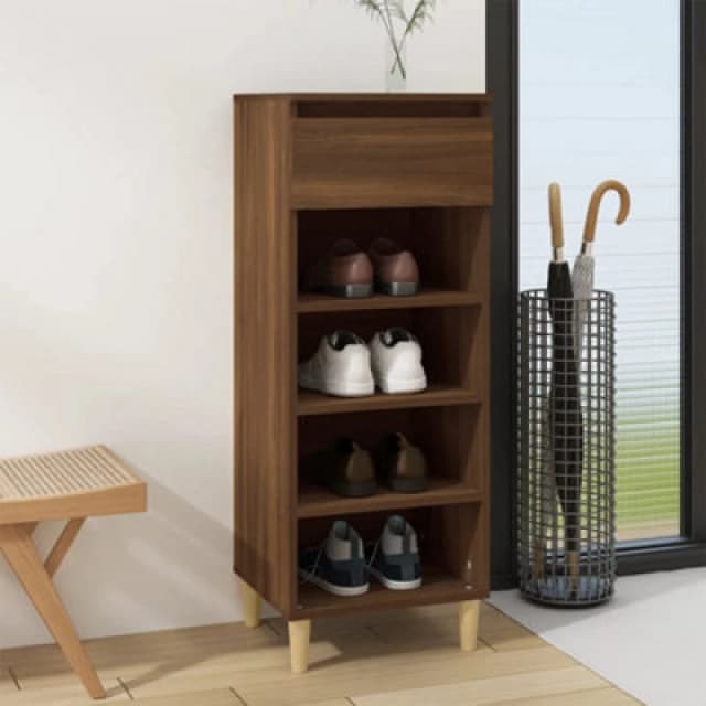 Vidaxl Shoe Cabinet Brown Oak 40X36X105cm Engineered Wood
