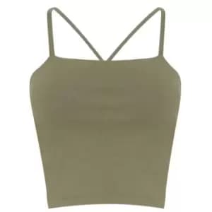 Firetrap Crop Cross Back Cami - Green