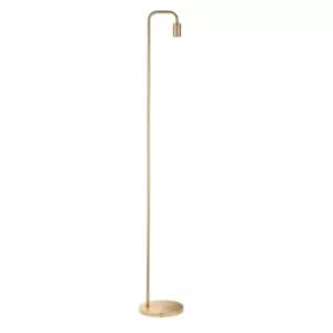 Rubens 1 Light Floor Lamp Satin Brushed Gold Plate, E27