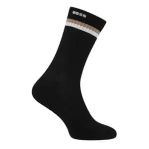 Boss Cotton Ribbed Icon Crew Socks - Blue