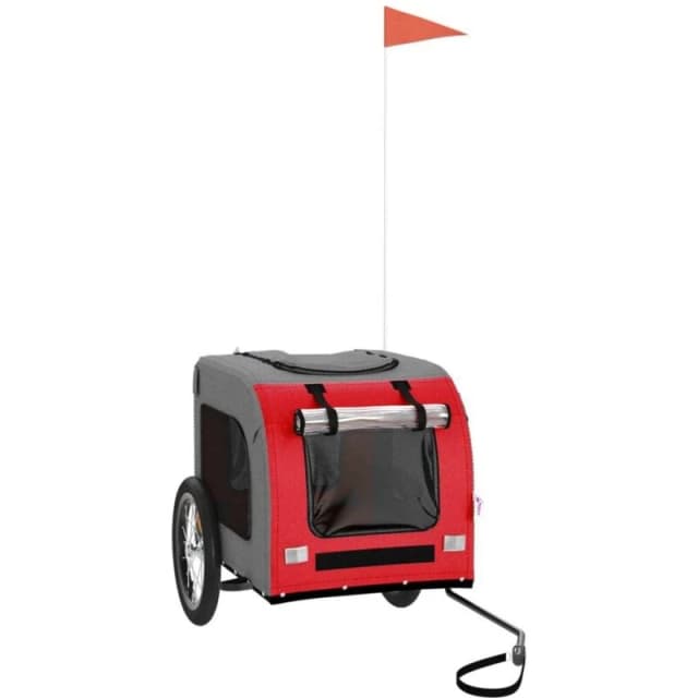 VIDAXL Vidaxl - Pet Bike Trailer Red and Grey Oxford Fabric and Iron 93831