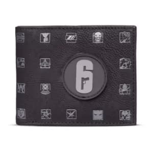 Tom Clancy's Rainbow Six Siege Logo Patch with Operator Logos All-over Print Bi-fold Wallet