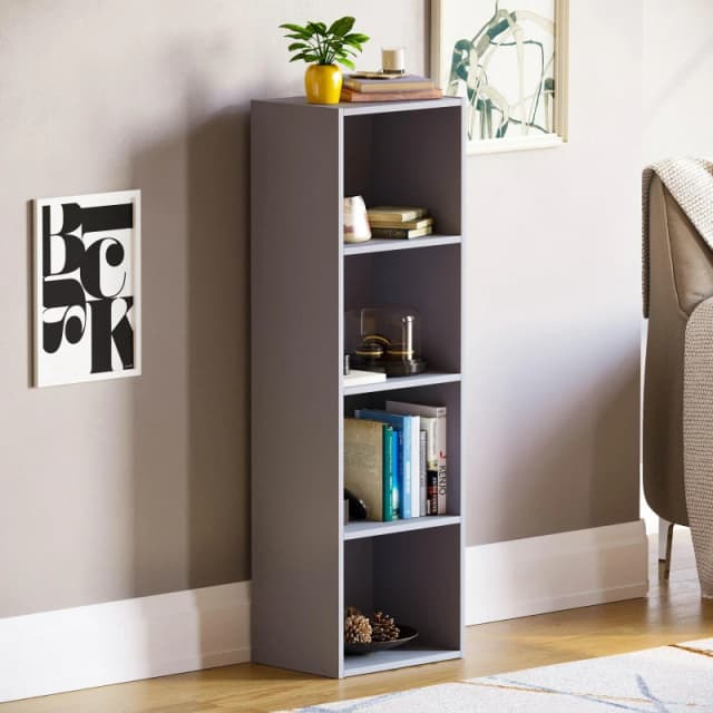 Lassic Vida Designs Oxford 4 Tier Cube Bookcase Grey unisex 4 Tier