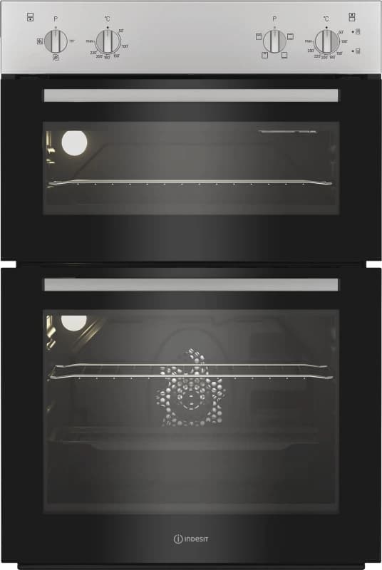 Indesit DII10NS Electric Built In Double Oven - Silver DII10NS Stainless steel