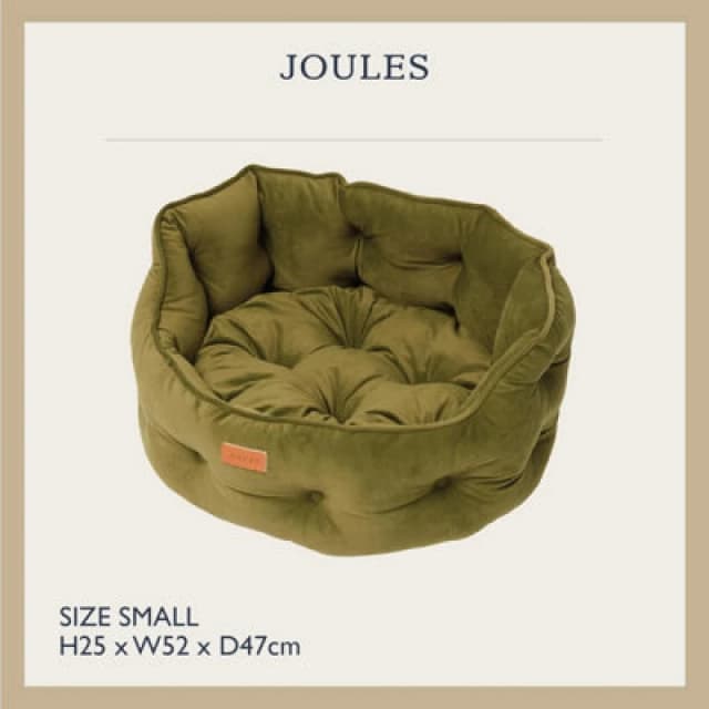 Joules Luxury Chesterfield Dog Bed - Khaki