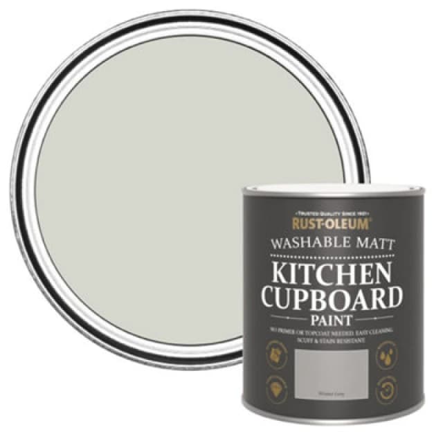 Rust-oleum Ro Kitchen Cupboard Paint Winter Grey Matt 750Ml, Grey RO0370110G1