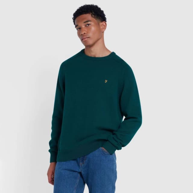 Farah Kingsbury Crewneck Sweater Green male XS