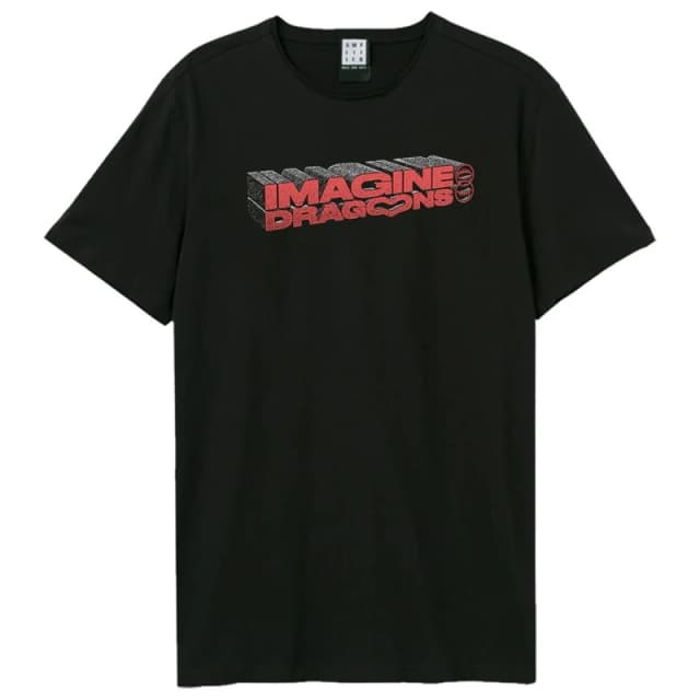 Amplified Amplified Men 3D Name Imagine Dragons T-Shirt in Black Size: X-Small Black XS Male 5063852067084