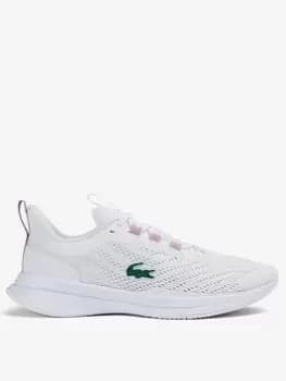 Womens Lacoste Run Spin Synthetic Trainers Size 8 UK White & Light Pink
