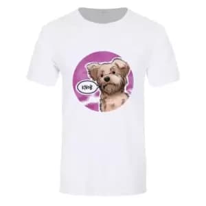 Cute But Abusive Mens Knob T-Shirt (L) (White/Pink)
