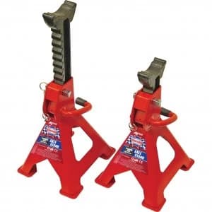 Faithfull Axle Stands Quick Release Ratchet Ajustment 3 Tonne