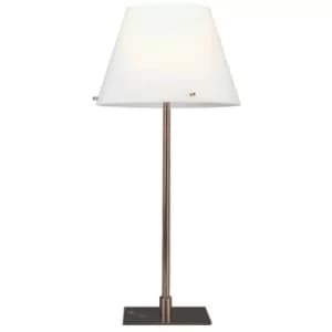 Linea Verdace Virgin Table Lamp With Round Tapered Shade Bronze