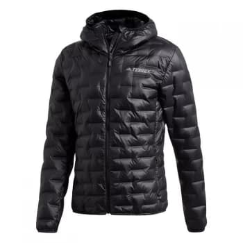 adidas Light Down Hooded Jacket Mens - Black
