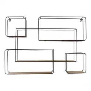 Extra Large Rectangular Metal Wall Shelf
