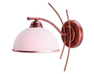 Patrycja Retro Wall Lamp With Shade Brown, 1x E27