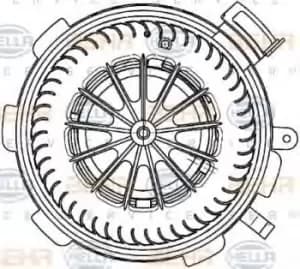 Air Conditioning fan 8EW351034-071 by BEHR Front