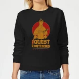 Samurai Jack My Quest Continues Womens Sweatshirt - Black