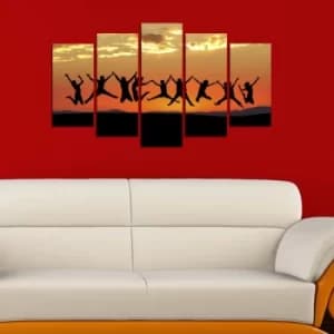 5M-84 Multicolor Decorative MDF Painting (5 Pieces)