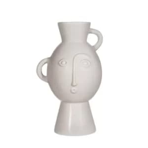 Sass & Belle Amira Face Vase With Handles Matt Grey