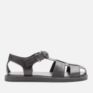 Kurt Geiger London Mens Oliver Leather Fisherman Sandals - Black - UK 9