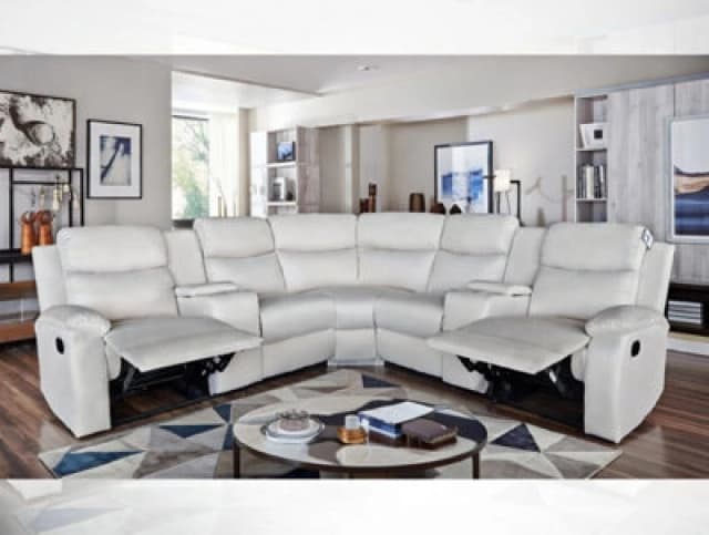 DS Living Ravello Recline 5 Seater in Cream Cream Unisex