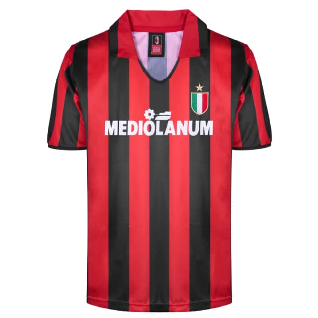 Score Draw AC Milan 1988 Retro Football Shirt MILAN88HPYSS-S S Mens Sportswear