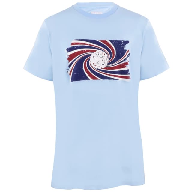 Pretty Green Mens PG Swirl Logo Regular Fit T-Shirt Sky Blue male Medium