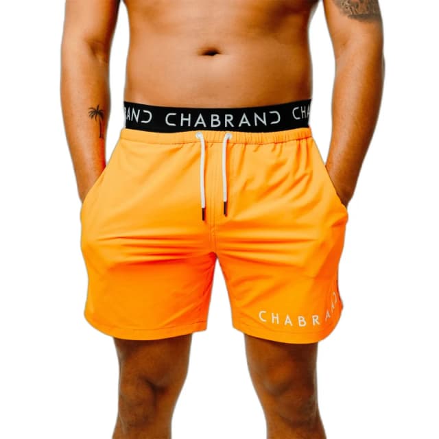 Wide elastic swim shorts Chabrand Orange Male XS
