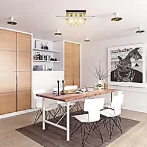 HOMCOM Ceiling Light B31-002 160 mm 400 mm 400 mm White