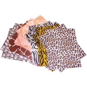 Rapid Animal Print Felt Fabric Sheets Pack of 18