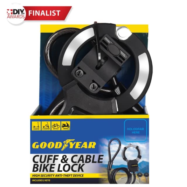 Goodyear Heavy Duty Handcuff Bike Lock Black unisex One Size