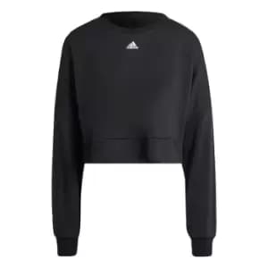 adidas AEROREADY Studio Loose Sweatshirt Womens - Black