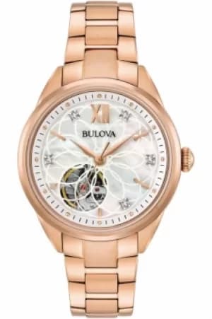 Ladies Bulova Automatic Automatic Diamond Watch 97P121