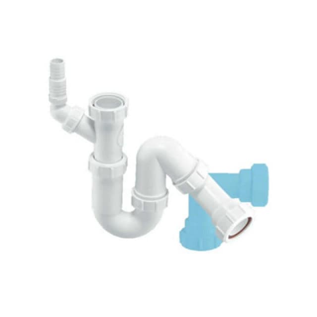 McAlpine WM12 75mm Water Seal Tubular Swivel All One Trap with 1.5" Multifit Outlet and 135° swivel inlet connection for the discharge from a domestic