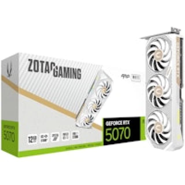 ZOTAC GAMING GeForce RTX 5070 AMP White ED 12GB GDDR7 Graphics Card - ZT-B50700FQ-10P