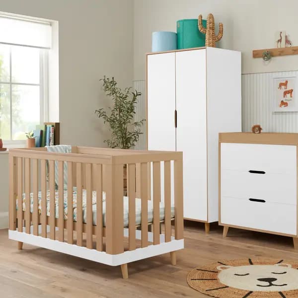Tutti Bambini Hygge Mini 3 Piece Nursery Furniture Set White