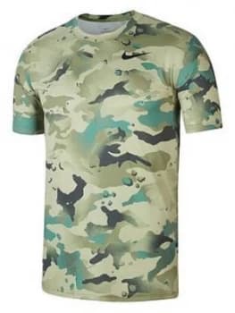 Nike Training Dry Camo T-Shirt - Light Grey