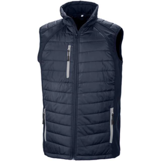 Result Result Men Compass Softshell Gilet in Dark Blue Size: Small Dark Blue S Male 5063300941294