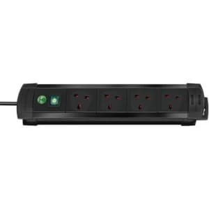 Brennenstuhl Premium Line 4 Gang 1.8m Black