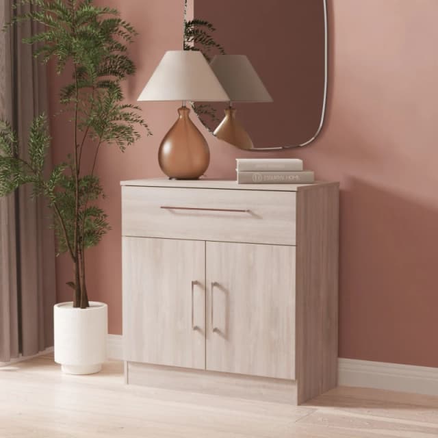 Ready Assembled 2 U Gloucester 1 Drawer 2 Door Sideboard (Ready Assembled) in Light Grey Light Grey Unisex