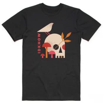 iDKHow - Mushroom Skull Mens XX-Large T-Shirt - Black