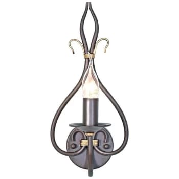 Windermere - 1 Light Indoor Candle Wall Light Gold, Rust, E14 - Elstead