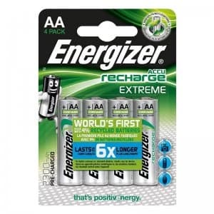 Energizer Extreme 2300mAh AA Rechargeable Batteries - 4 Pack
