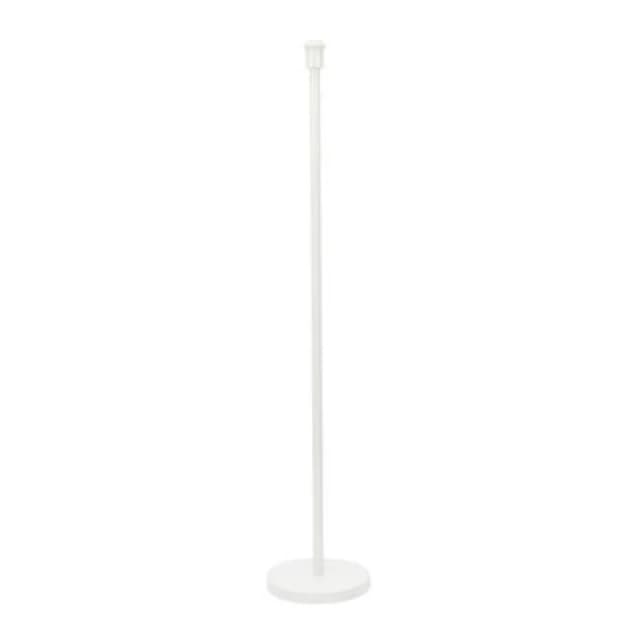 ValueLights Charlie White Metal Single Stem Floor Lamp Base White