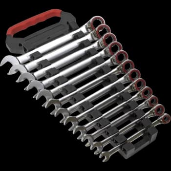 Sealey 12 Piece Reversible Ratchet Combination Spanner Set