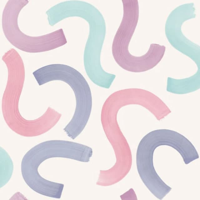 Holden Decor Curly Confetti Aqua / Lilac / Pink Children's Wallpaper, Pink 14110
