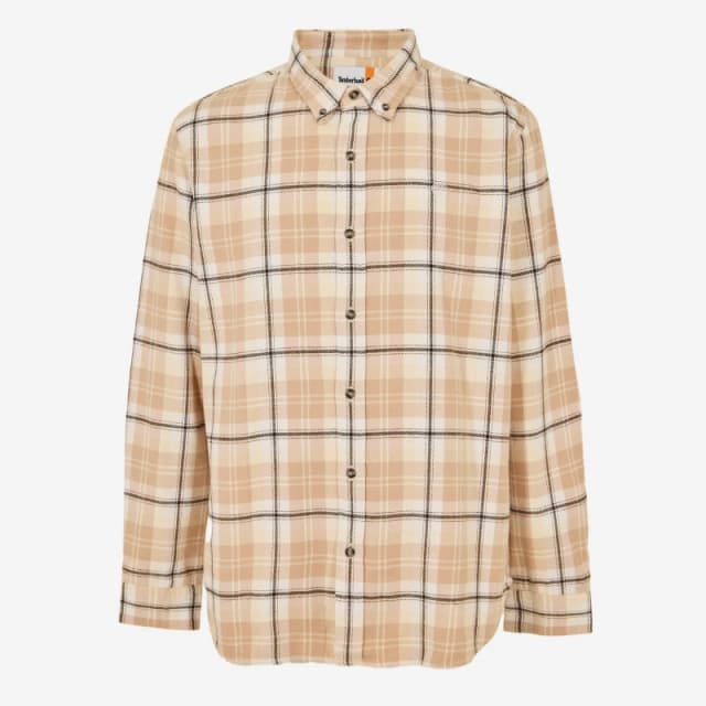 Timberland Mens Long-Sleeve Check Patterned Shirt Angora male S
